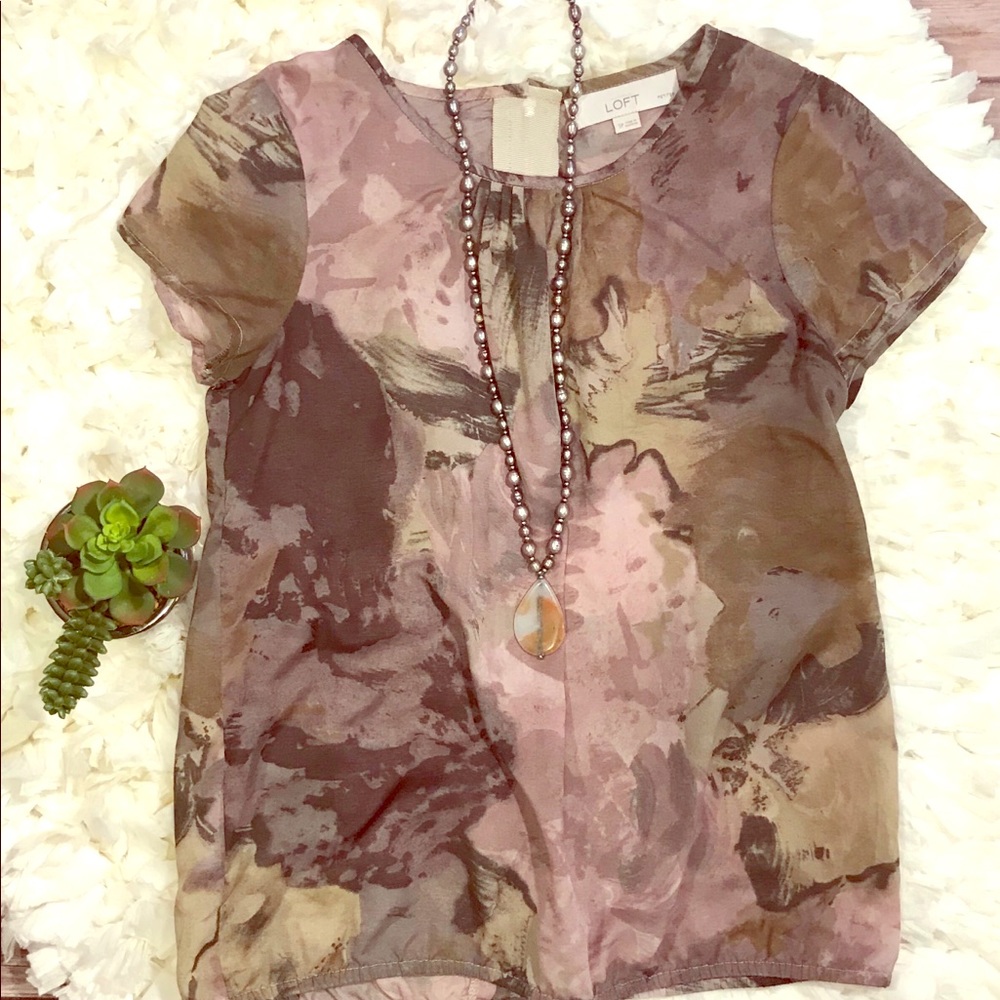 LOFT BY ANN TAYLOR delicate petition blouse